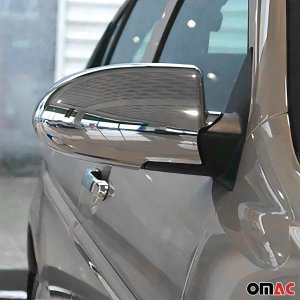 Hyundai Accent Mirror Cover - Omac - 2 Pcs - Chrome ABS Gloss Silver - '06-'11